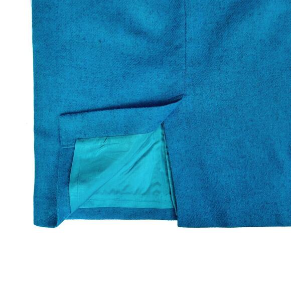 Pure Collection Teal Moon Wool Pencil Skirt | Classic Workwear | UK Tailoring - Picture 16 of 16